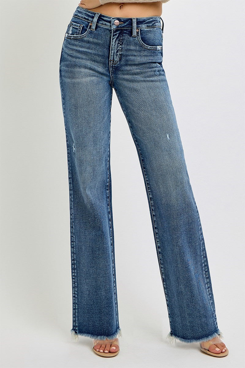 Tummy Control High Rise Straight Jeans